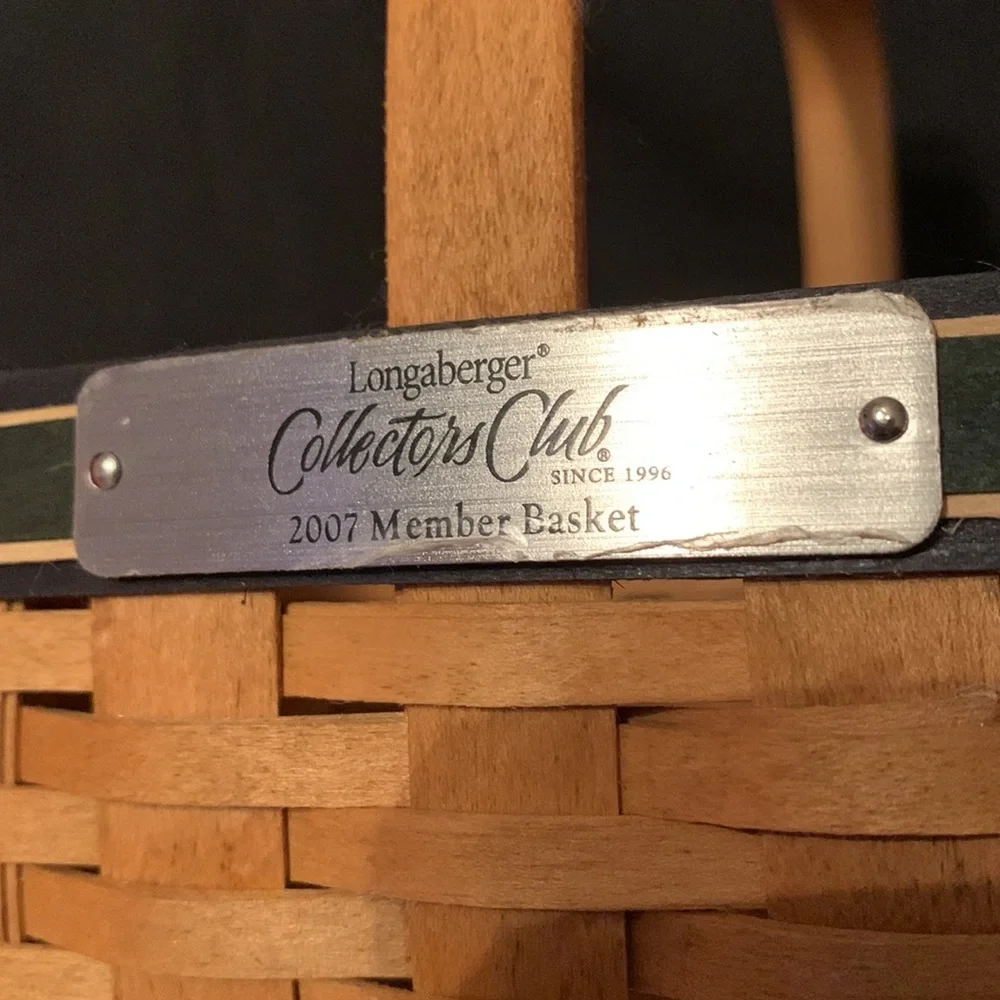 LONGABERGER 2007 Collectors Club Membership Basket